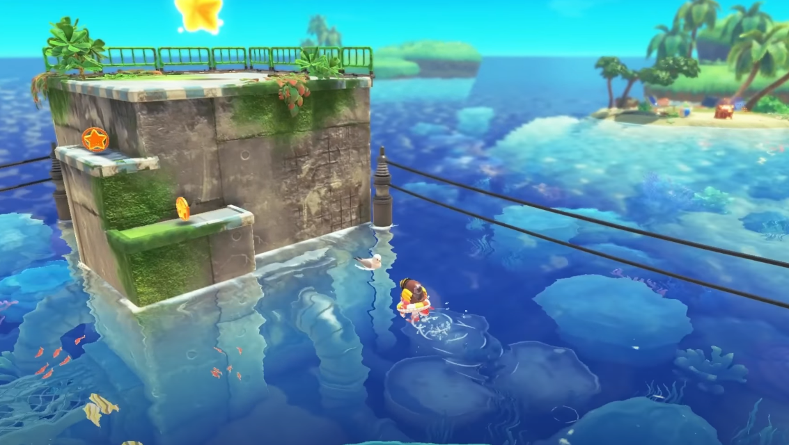 (좌측 : 다음스테이지) 엥 오른쪽에 저 상자와 섬은 뭐지? 전신주로 막혀있는데?